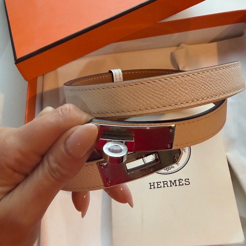 NNW Hermes Kelly 18 Belt in White